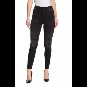 GOOD AMERICAN GOOD WAIST RAW EDGE SKINNY JEAN 14